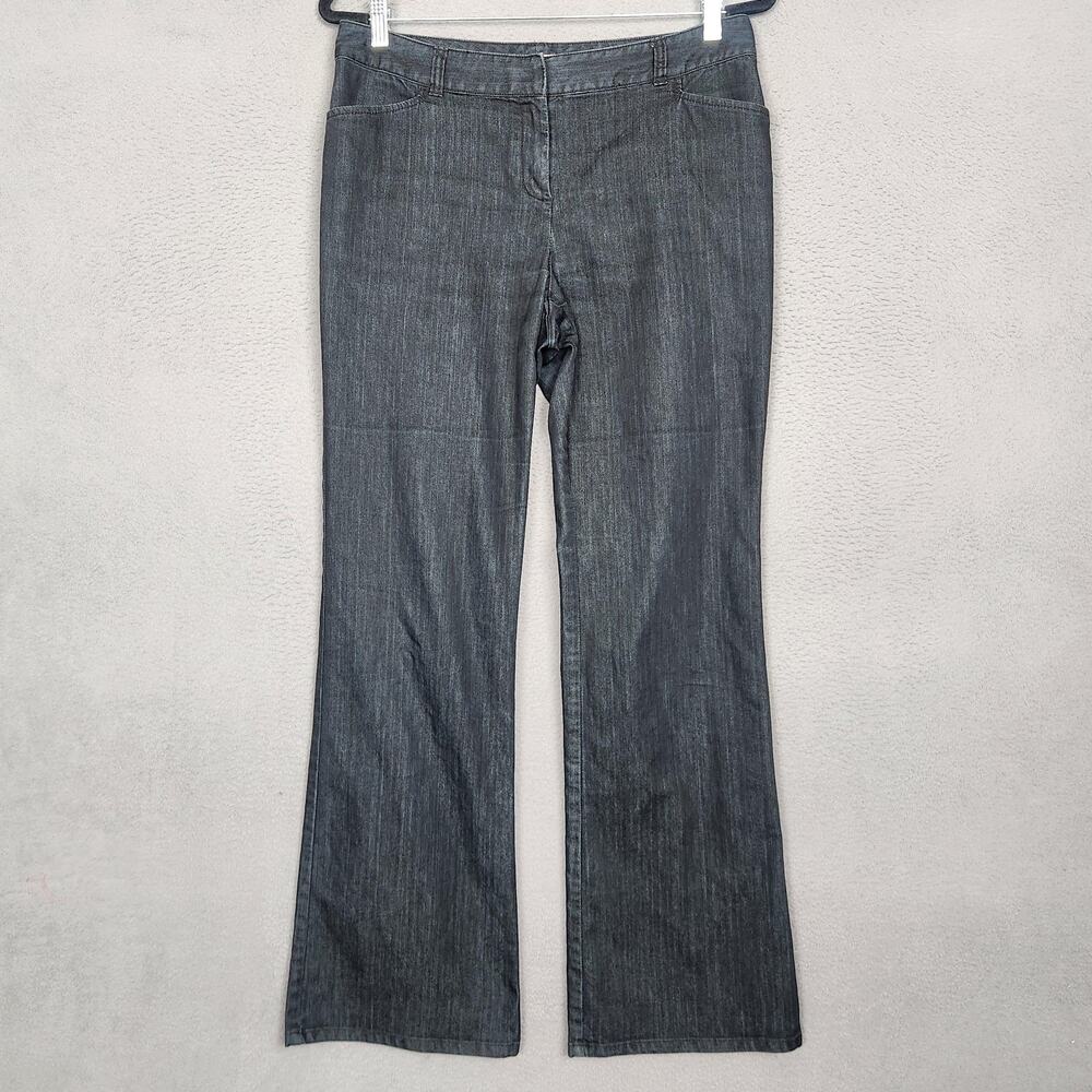 J Jill Jeans Womens 10 Dark Blue Flare Leg Mid Rise Stretch Denim 32x31